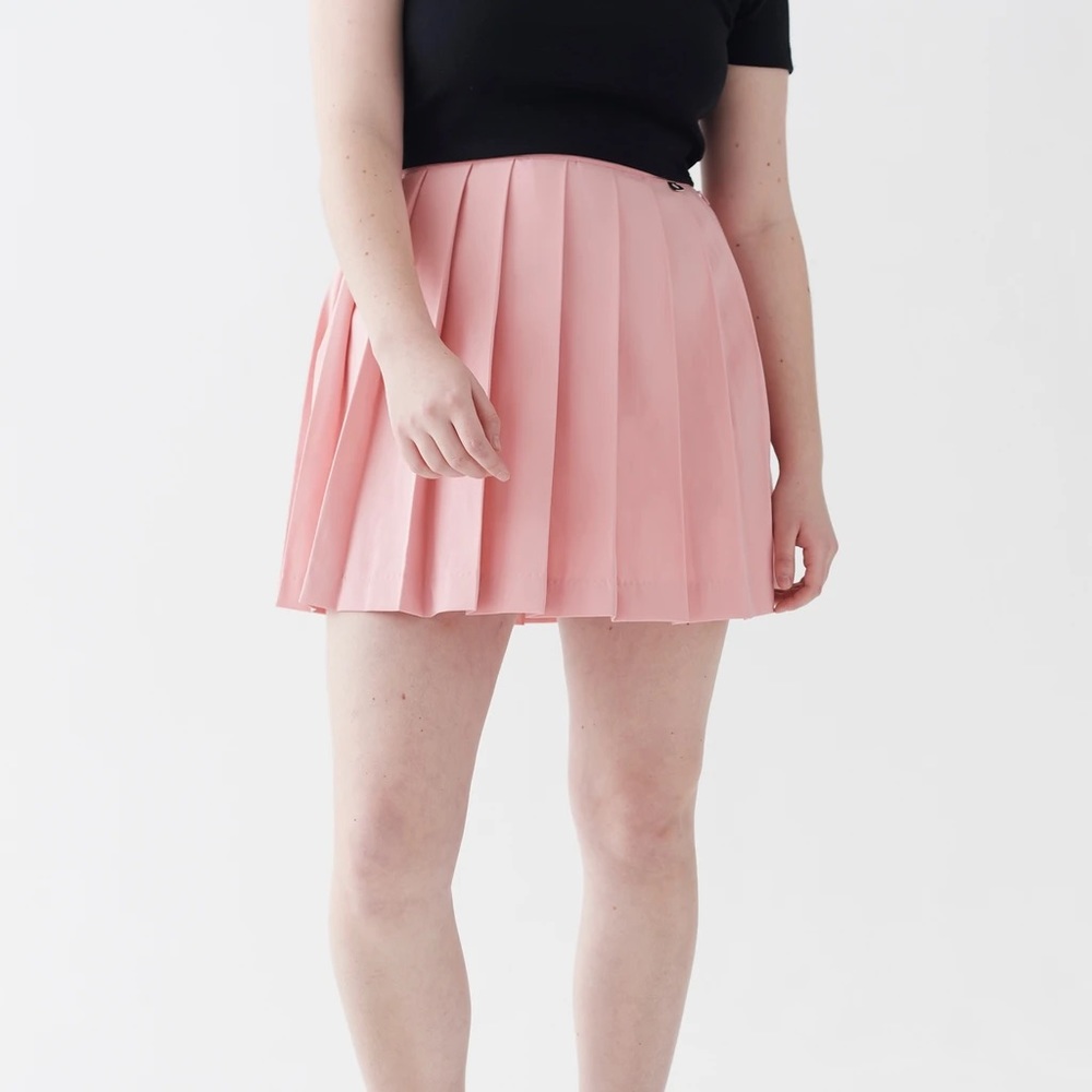 LAZY OAF pink pleated skirt
